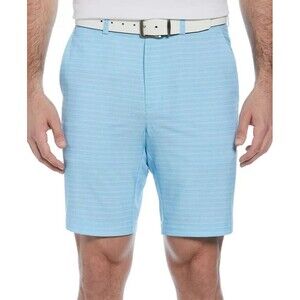 PGA TOUR Men's Stretch Striped 8" Golf Shorts Moisture Wicking Ethereal Blue 44
